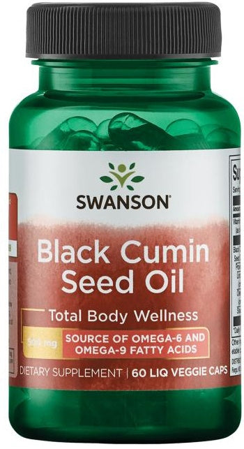 Swanson Black Cumin Seed Oil, 500mg - 60 liquid vcaps - Health and Wellbeing at MySupplementShop by Swanson