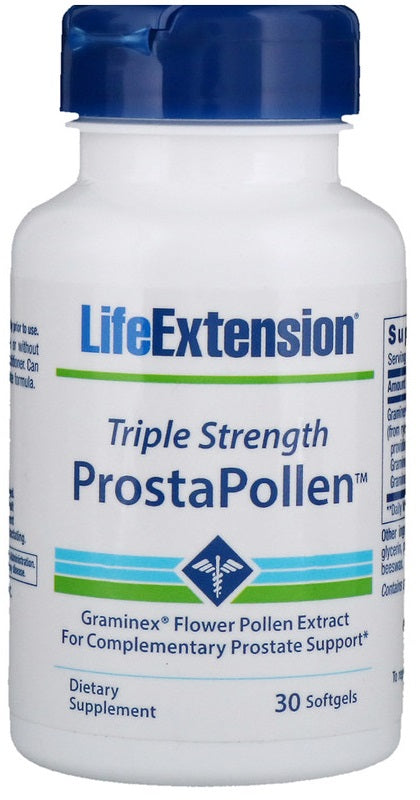 Life Extension ProstaPollen Triple Strength - 30 softgels | High-Quality Sexual Health | MySupplementShop.co.uk