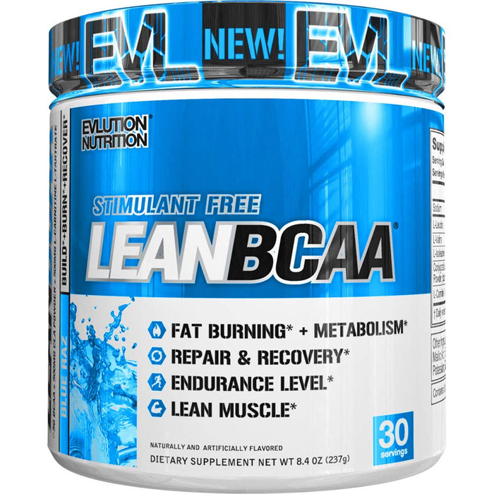 EVLution Nutrition Lean BCAA - Stimulant Free, Blue Raz - 237 grams - Default Title - Amino Acids and BCAAs at MySupplementShop by EVLution Nutrition