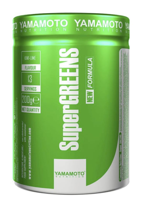 Yamamoto Nutrition Super Greens, Kiwi Lime - 200g | High-Quality Health and Wellbeing | MySupplementShop.co.uk