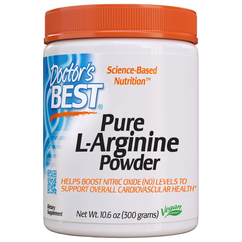 Doctor's Best Pure L-Arginine Powder - 300 grams | High-Quality Amino Acids and BCAAs | MySupplementShop.co.uk