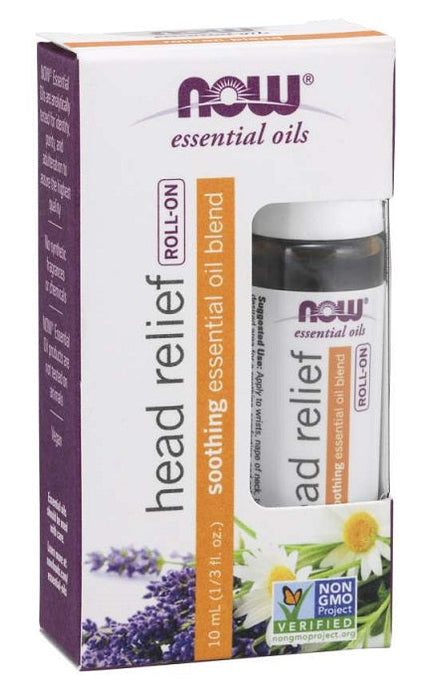 NOW Foods Essential Oil, Head Relief Blend Roll-On - 10 ml. - Health and Wellbeing at MySupplementShop by NOW Foods