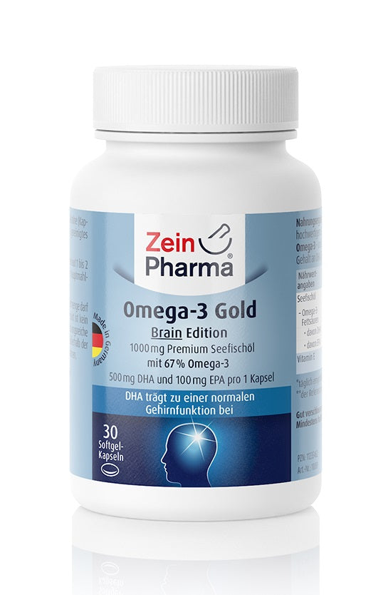 Zein Pharma Omega-3 Gold - Brain Edition, 1000mg - 30 caps | High-Quality Combination Multivitamins & Minerals | MySupplementShop.co.uk