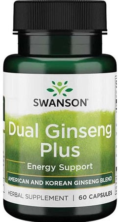 Swanson Dual Ginseng Plus - 60 caps | High-Quality Sports Supplements | MySupplementShop.co.uk