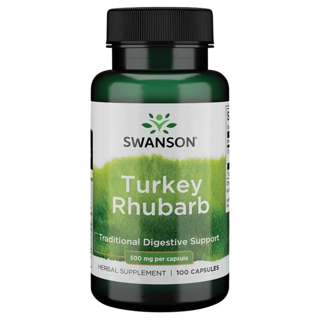 Swanson Turkey Rhubarb - 100 caps | High-Quality Sports Supplements | MySupplementShop.co.uk