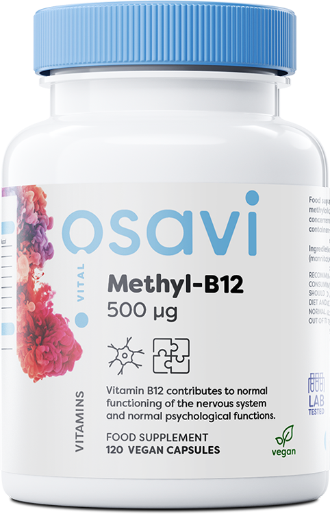 Osavi Methyl-B12, 500mcg - 120 vegan caps - Sports Supplements at MySupplementShop by Osavi