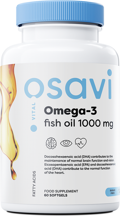 Osavi Omega-3 Fish Oil, 1000mg (Lemon) - 60 softgels - Omega-3 at MySupplementShop by Osavi