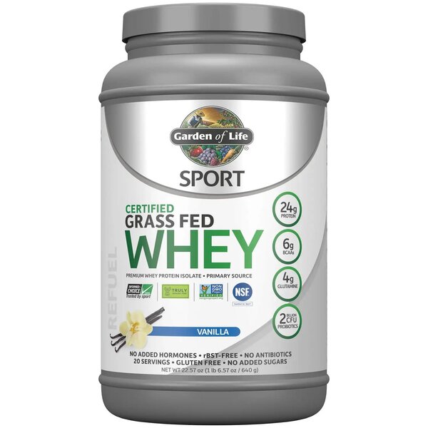 Garden of Life Sport Certified Grass Fed Whey Protein, Vanilla - 640g - Protein at MySupplementShop by Garden of Life