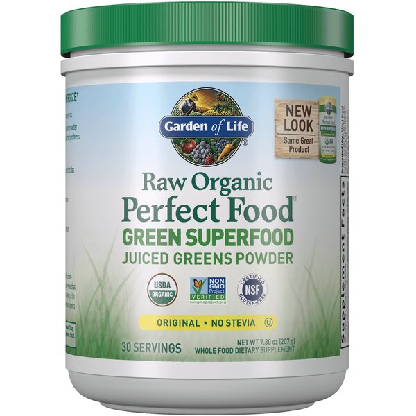 Garden of Life Raw Organic Perfect Food Green Superfood, Original - 207g | High-Quality Food Colouring | MySupplementShop.co.uk