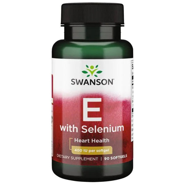 Swanson E with Selenium, 400IU - 90 softgels | High-Quality Vitamins & Minerals | MySupplementShop.co.uk