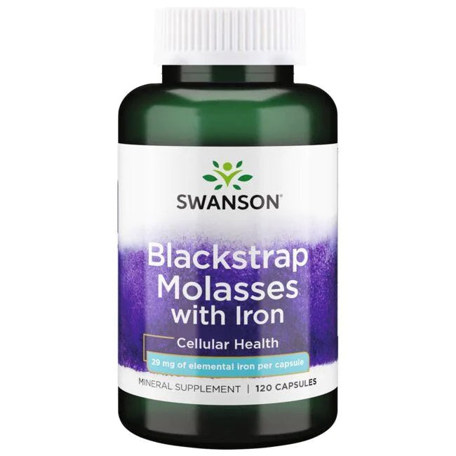 Swanson Blackstrap Molasses with Iron, 29mg - 120 caps - Vitamins & Minerals at MySupplementShop by Swanson