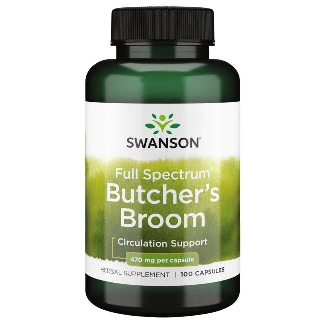 Swanson Full Spectrum Butcher's Broom, 470mg - 100 caps - Health and Wellbeing at MySupplementShop by Swanson