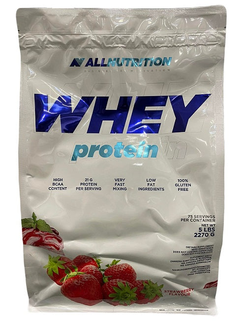 Allnutrition Whey Protein, Strawberry - 2270 grams | High-Quality Protein | MySupplementShop.co.uk