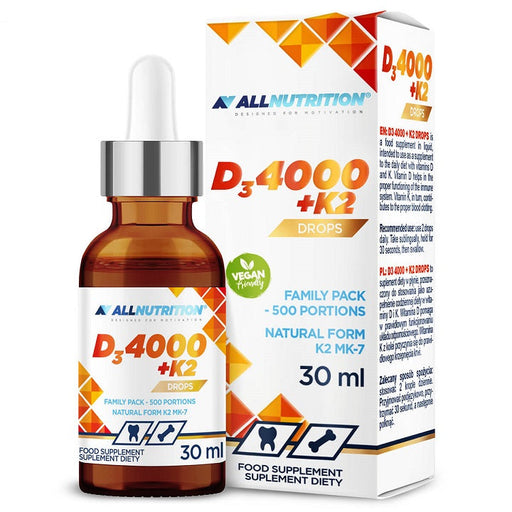 Allnutrition Vit D3 4000 + K2 Drops - 30 ml. - Vitamins &amp; Minerals at MySupplementShop by Allnutrition