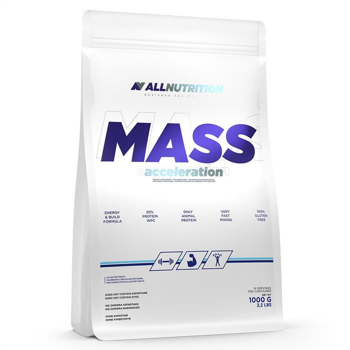 Allnutrition Mass Acceleration, Chocolate Cookies - 1000 grams - Default Title - Weight Gainers & Carbs at MySupplementShop by Allnutrition