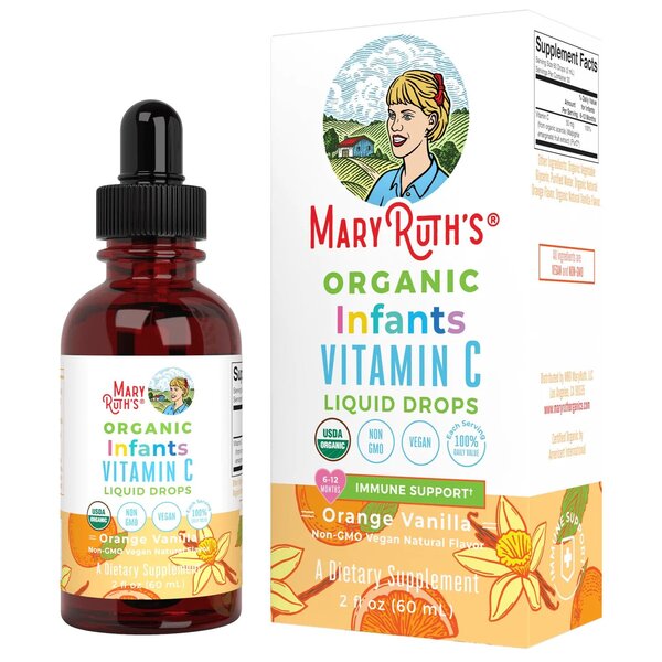 MaryRuth Organics Organic Infants Vitamin C Liquid Drops, Orange Vanilla - 60 ml. | High-Quality Vitamins & Minerals | MySupplementShop.co.uk