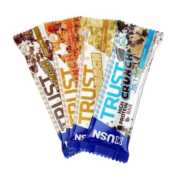 USN TRUST Crunch Protein Bars 12 x 60g | High-Quality Sports Nutrition | MySupplementShop.co.uk